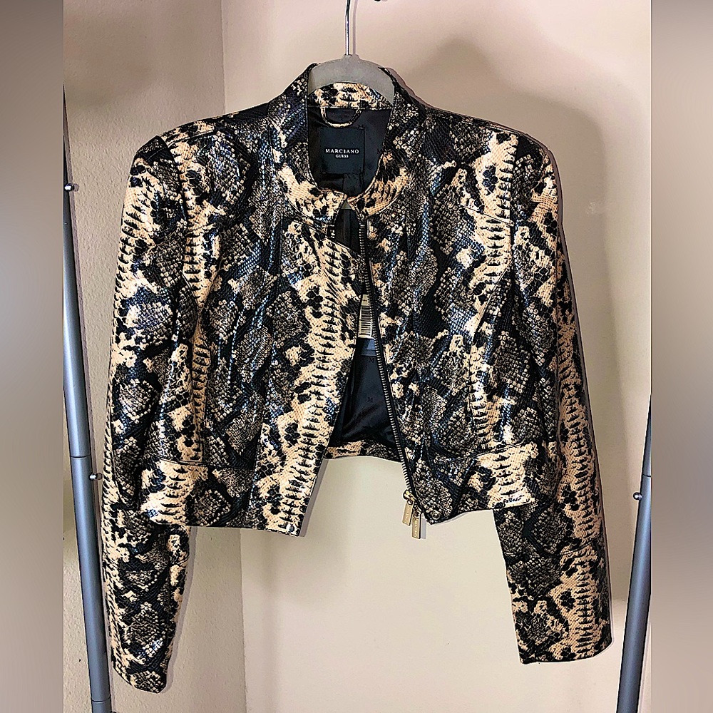 New with Tags! Marciano Guess Snakeskin Cropped Jacket